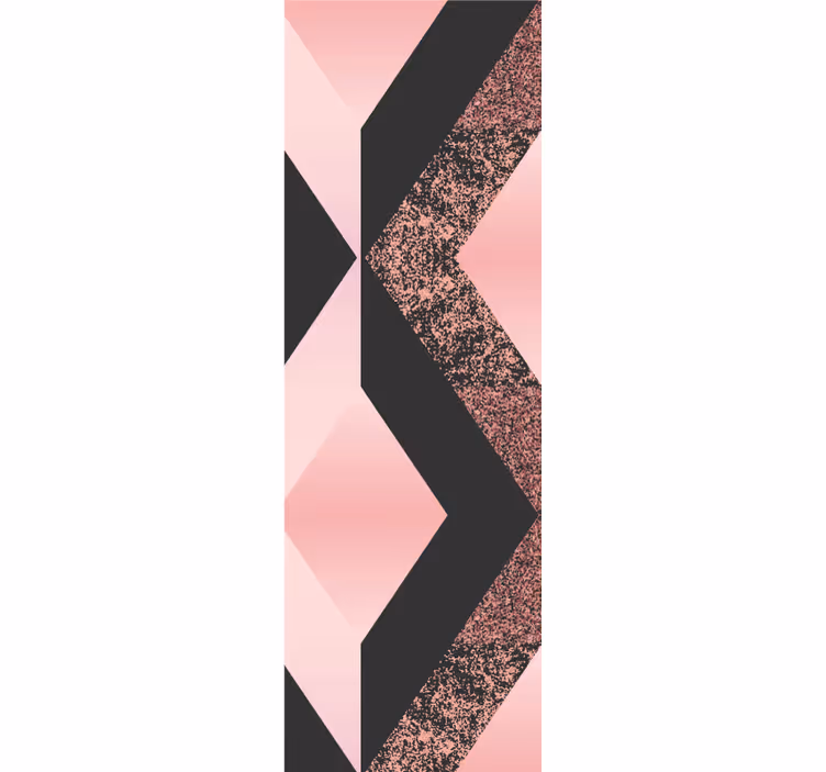papel de parede formas geométricas padrão rosa abstrato - TenStickers
