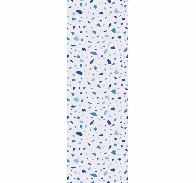 Papel de parede para sala Tons de azul terrazzo - TenStickers