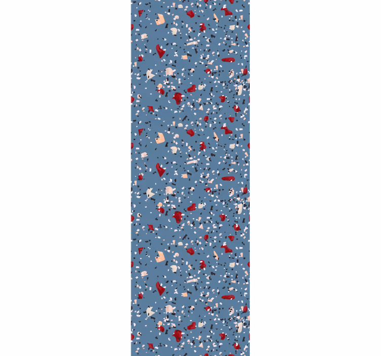 Papel de parede para sala terrazzo azul escuro - TenStickers