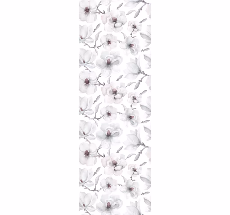 papel de parede flores elegante motivo cinza - TenStickers