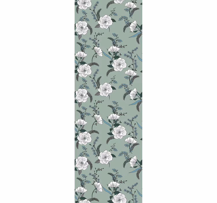 papel de parede floral Linda árvore de magnólia branca - TenStickers