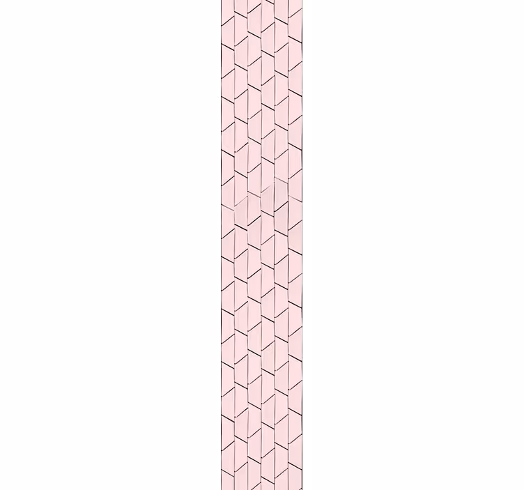 papel de parede azulejos Estilo kawaii rosa diagonal - TenStickers