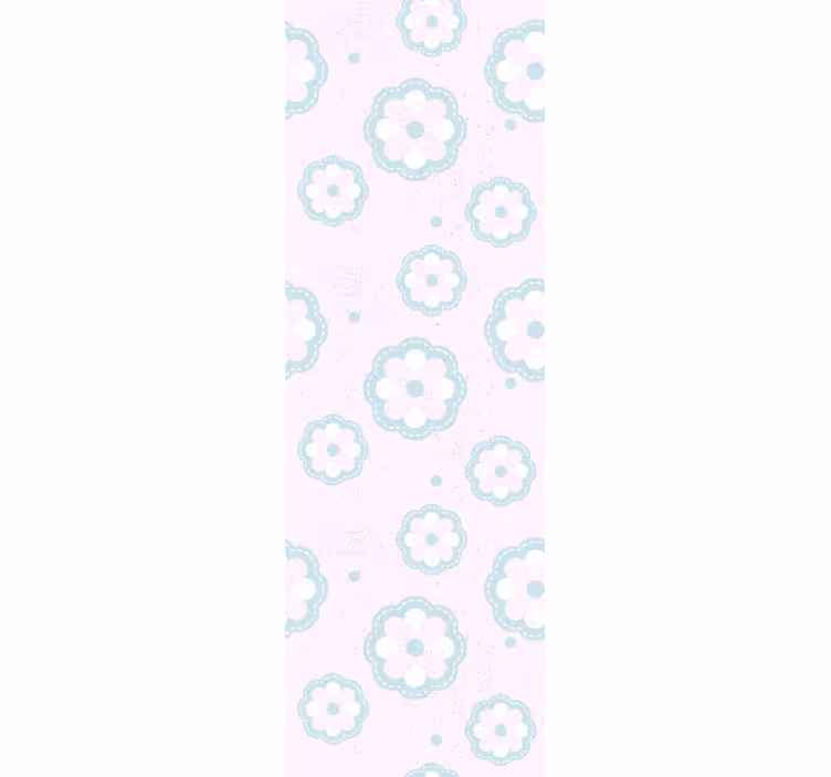 papel de parede flores padrão floral suave - TenStickers
