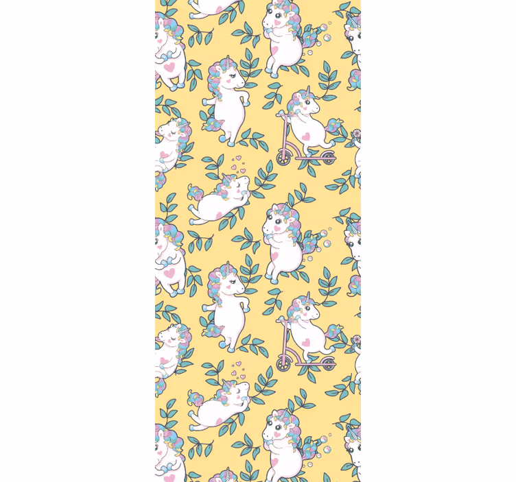 Papel de parede animais unicórnios brincando - TenStickers