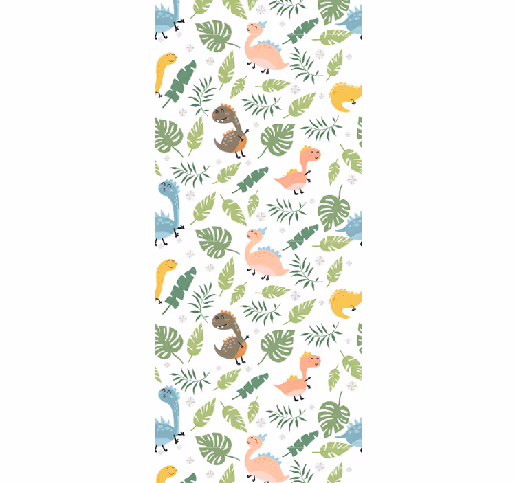 Papel de parede dinossauros cena de selva de bebê - TenStickers