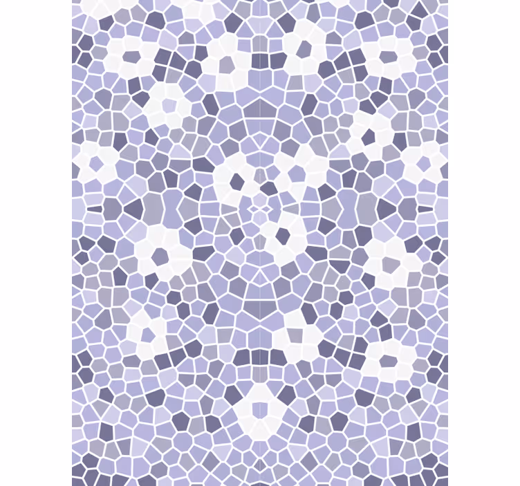 papel de parede azulejo padrão floral em mosaico - TenStickers