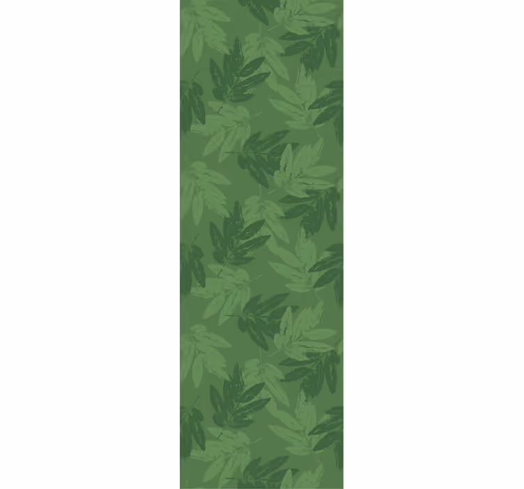 Papel de parede folhas padrão simples verde - TenStickers