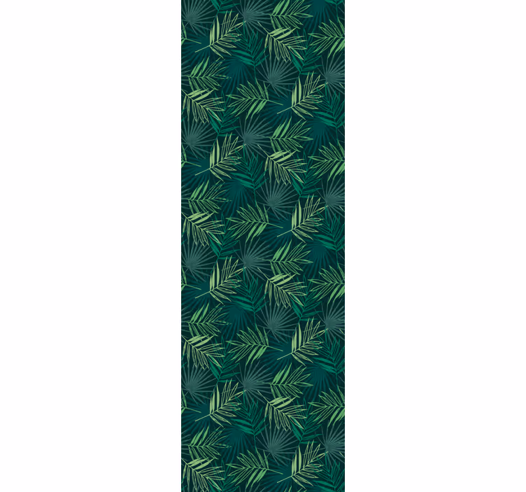 Papel de parede folhas padrão verde realista - TenStickers