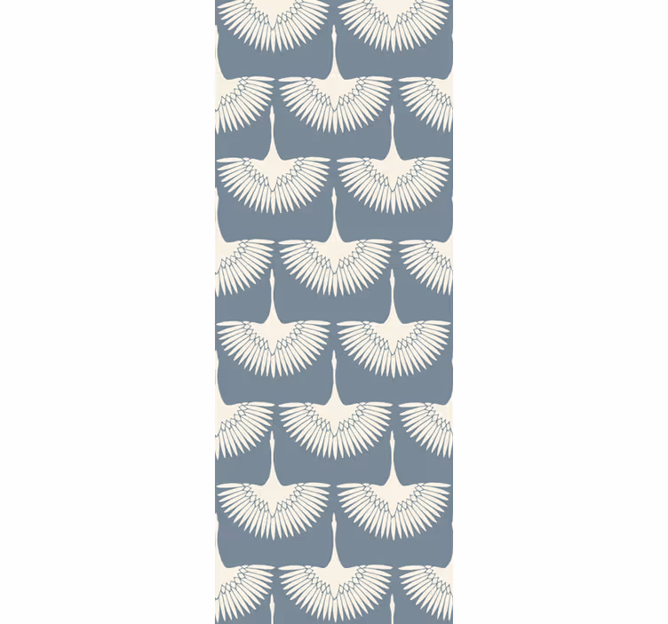 Papel de parede pássaros padrão elegante de cegonhas - TenStickers