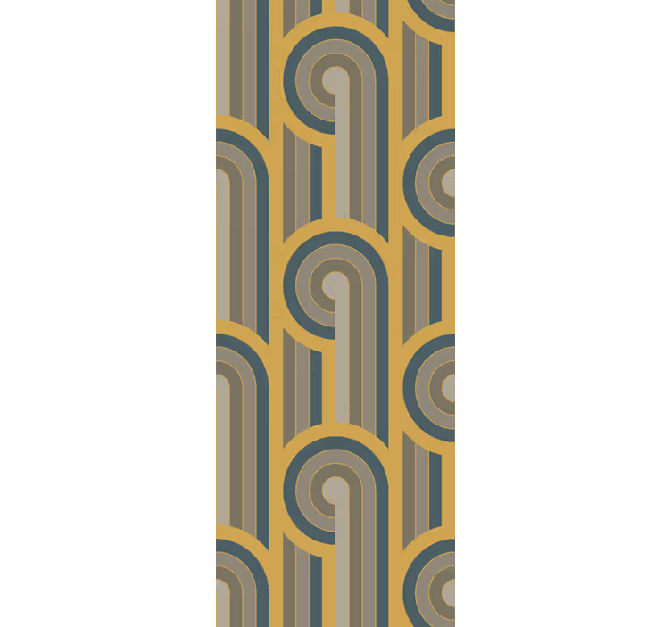 papel de parede formas geométricas design de padrão curvo - TenStickers