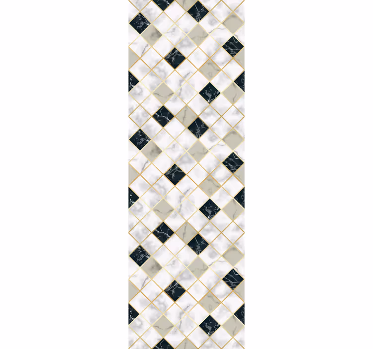 papel de parede mármore padrão de diamante elegante - TenStickers
