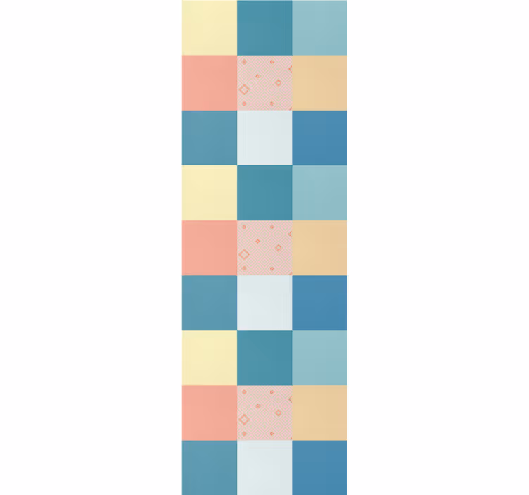 Papel de parede quadrados mosaico colorido suave - TenStickers