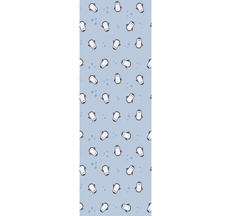 papel de parede infantil padrão de pinguim brincalhão - TenStickers