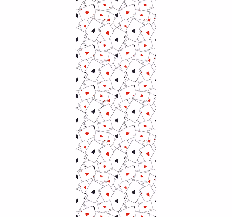 papel de parede letras padrões de cartas de baralho - TenStickers