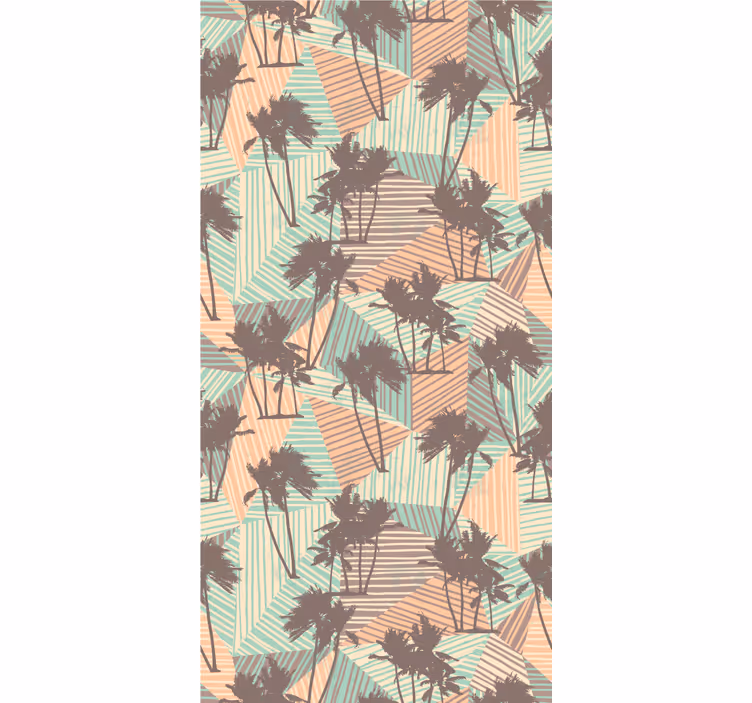 papel de parede árvores silhuetas tropicais - TenStickers