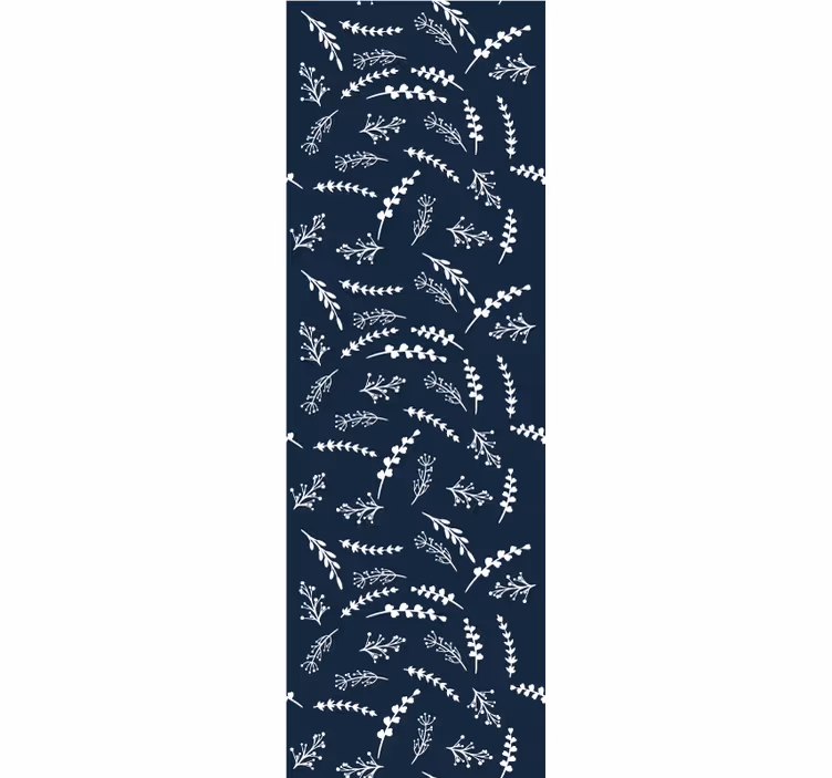 Papel de parede folhas padrão azul delicado - TenStickers