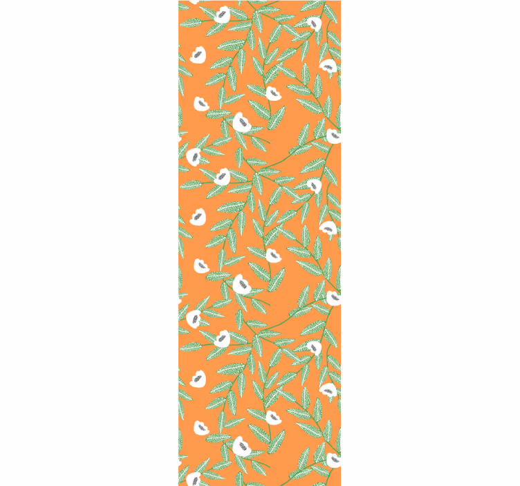papel de parede flores composição botânica de folhas - TenStickers