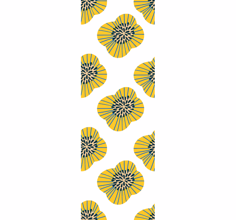 papel de parede flores padrão floral elegante - TenStickers
