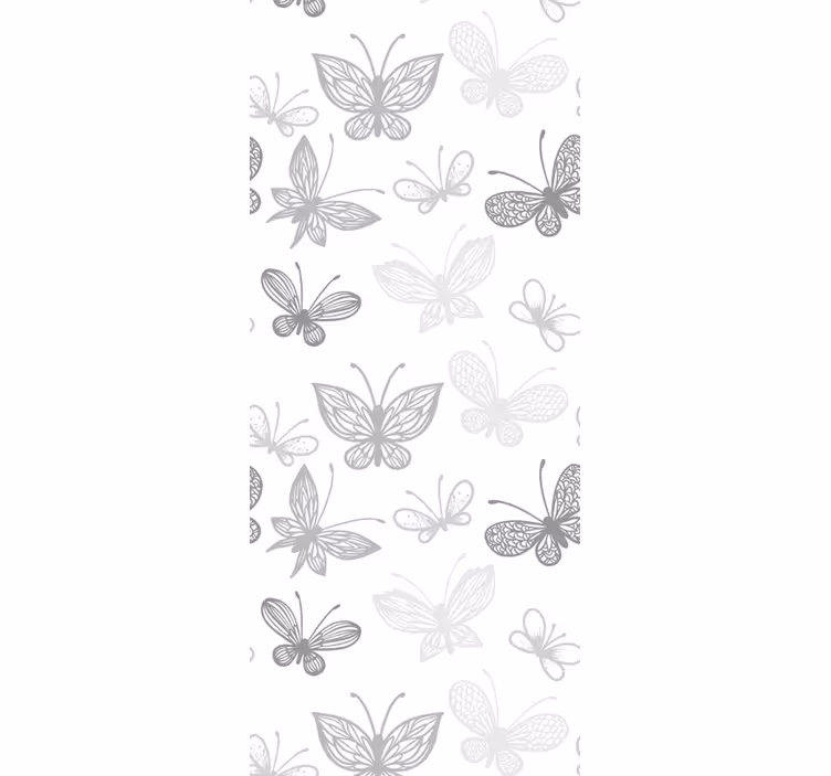 papel de parede casa de banho Padrão de pequena borboleta - TenStickers