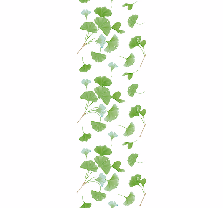 Papel de parede folhas padrão ginkgo biloba - TenStickers