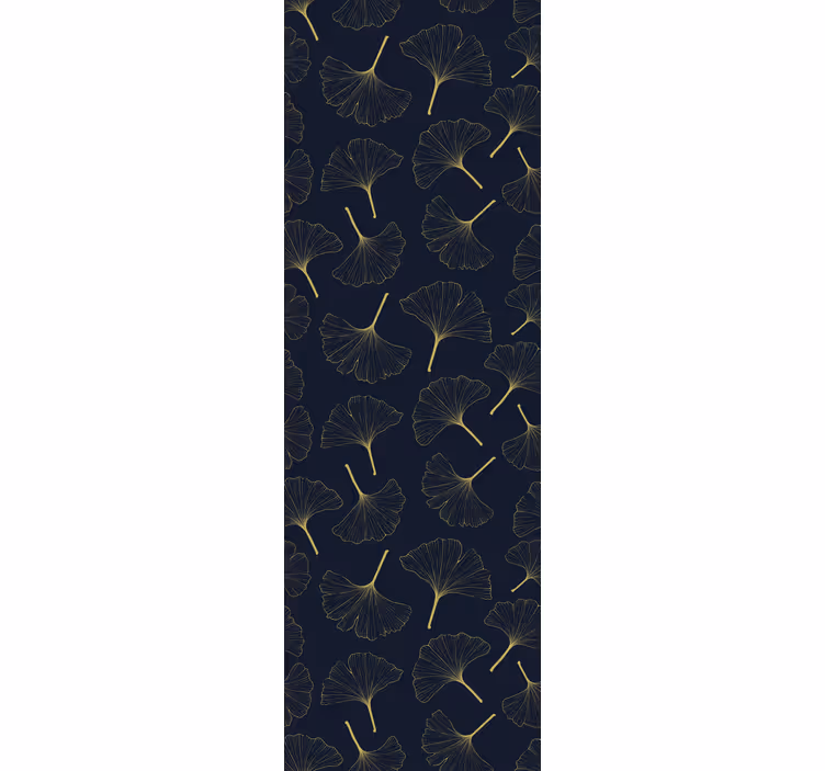 Papel de parede moderno Folhas de ginkgo dourado 3d - TenStickers