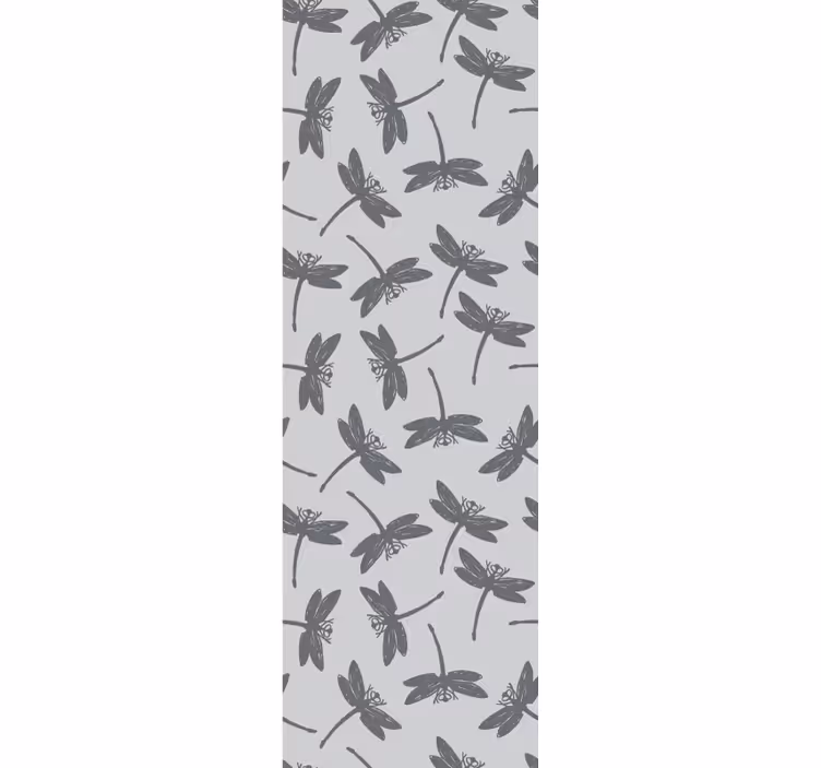 Papel de parede animais padrão de libélula - TenStickers