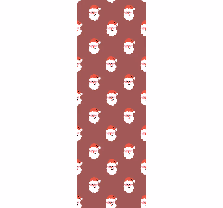 Papel de parede natal com estampa do papai noel - TenStickers