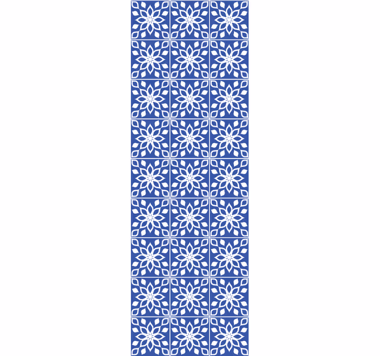 papel de parede azulejos Padrão de azulejos azuis do sul - TenStickers