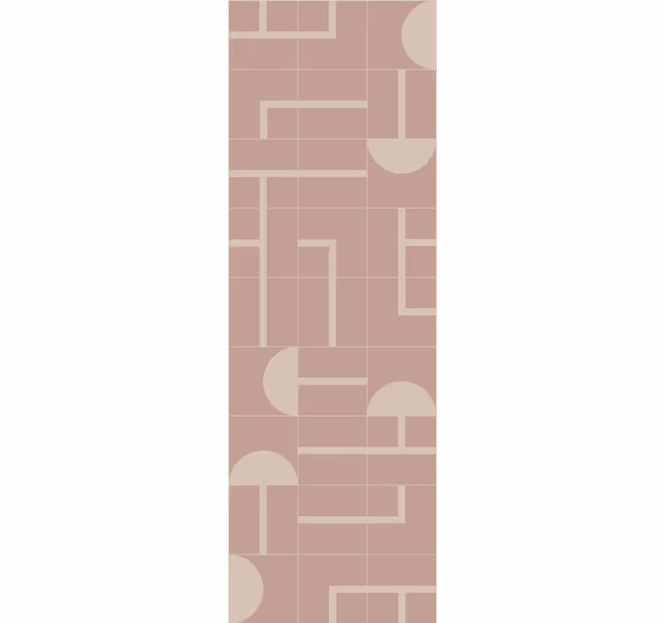 Papel de parede formas geométricas em formas suaves bege - TenStickers