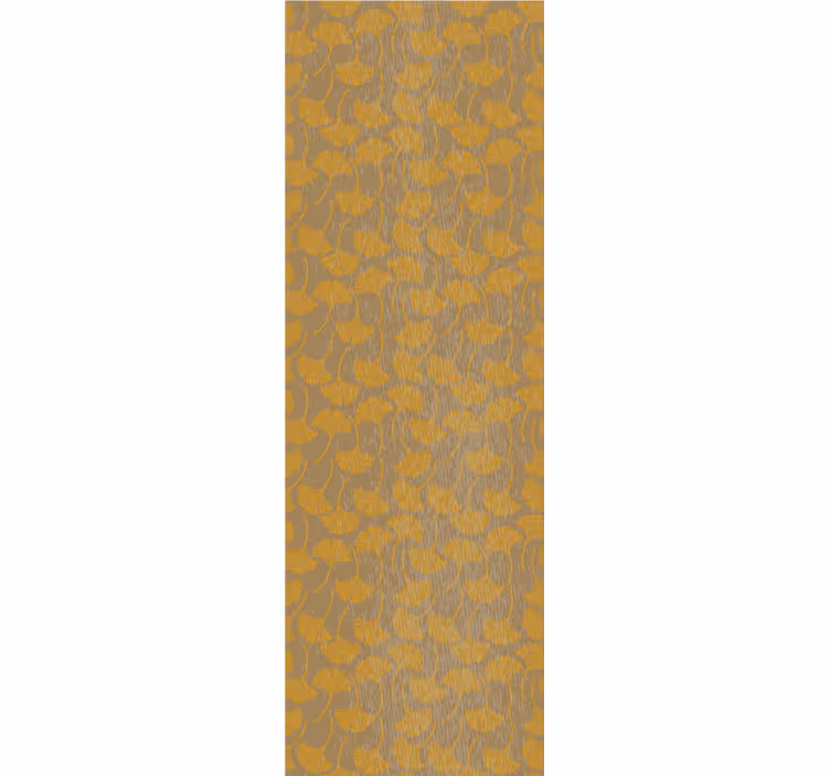 papel de parede clássico Padrão de folhas de ginko estilo vintage - TenStickers