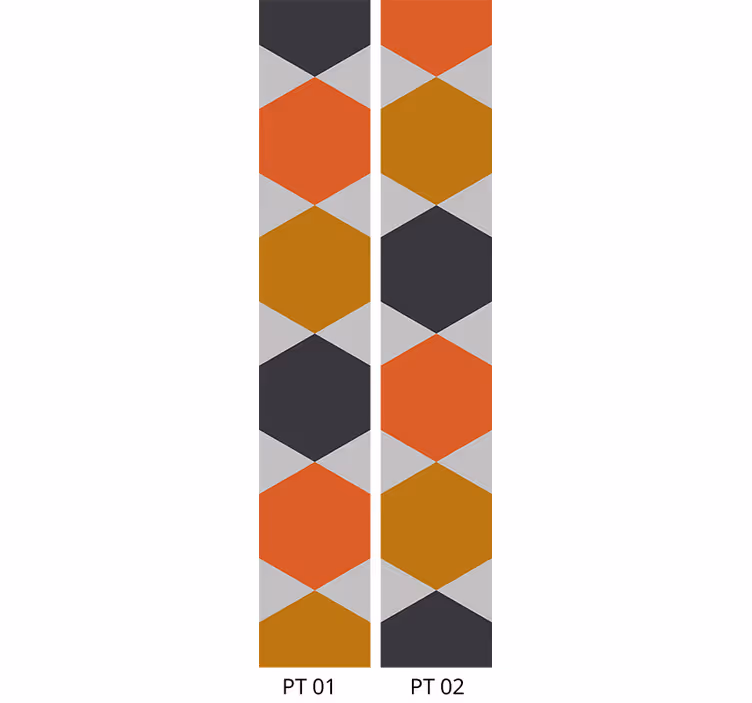 Papel de parede formas geométricas em formato favo de mel - TenStickers