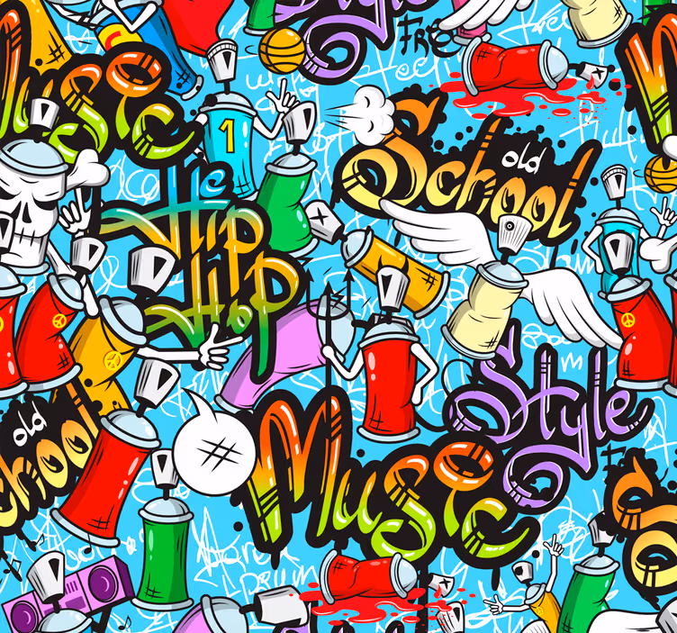 papel de parede artistíco Graffiti Urbano - TenStickers
