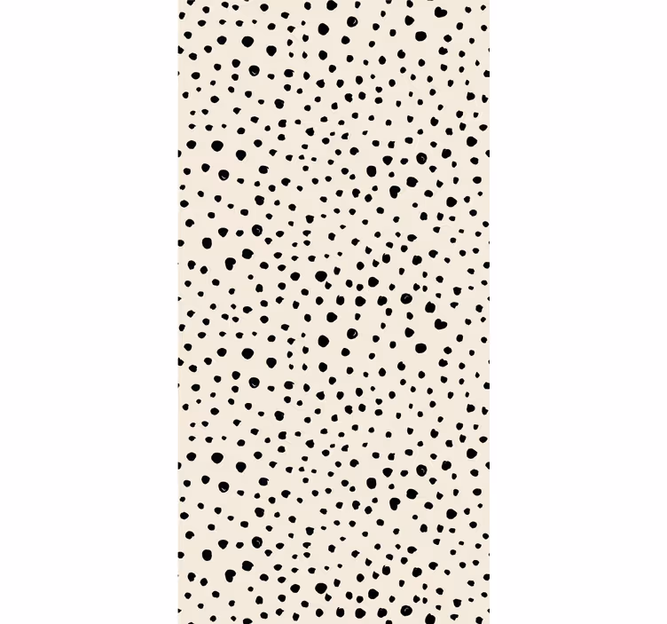 Papel de parede círculos e bolinhas padrão de pontos pretos - TenStickers
