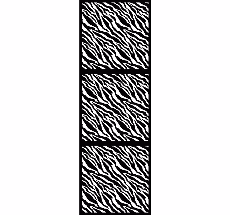 papel de parede casa de banho azulejos com padrão zebra - TenStickers