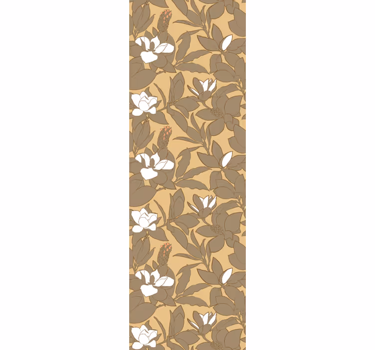 papel de parede quarto de casal decoração floral de magnólia - TenStickers