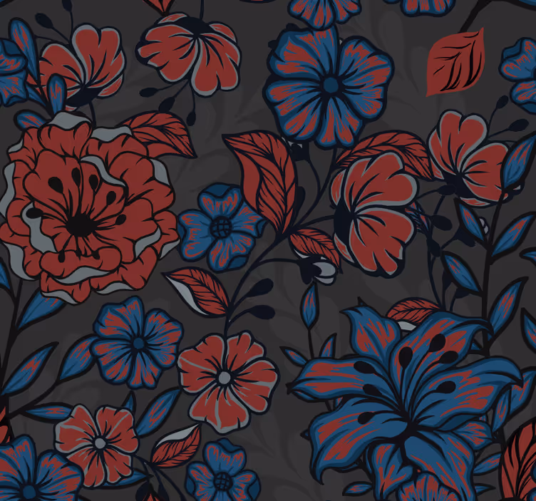 papel de parede flores cena floral florescendo - TenStickers