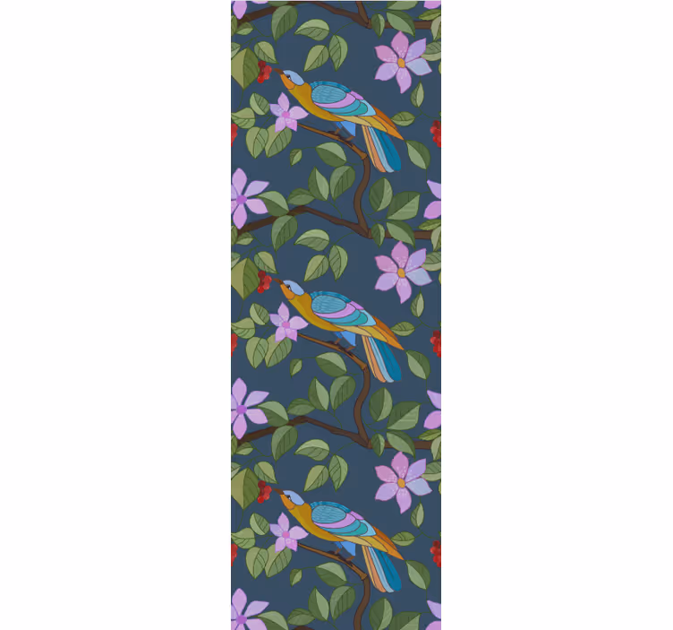Papel de parede pássaros design tropical colorido - TenStickers