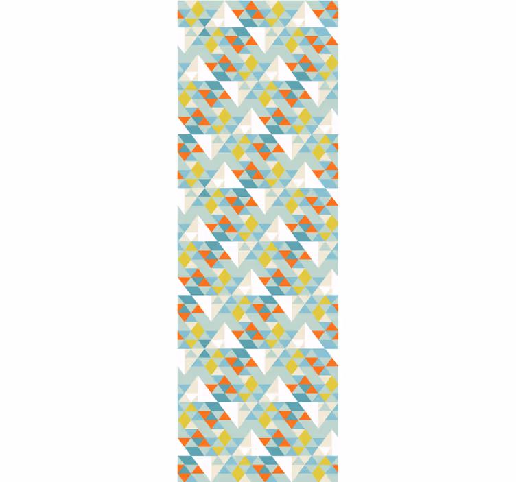 papel de parede triângulos motivo arredondado azul - TenStickers