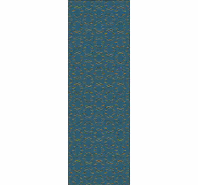 Papel de parede moderno Padrão dourado com fundo azul - TenStickers