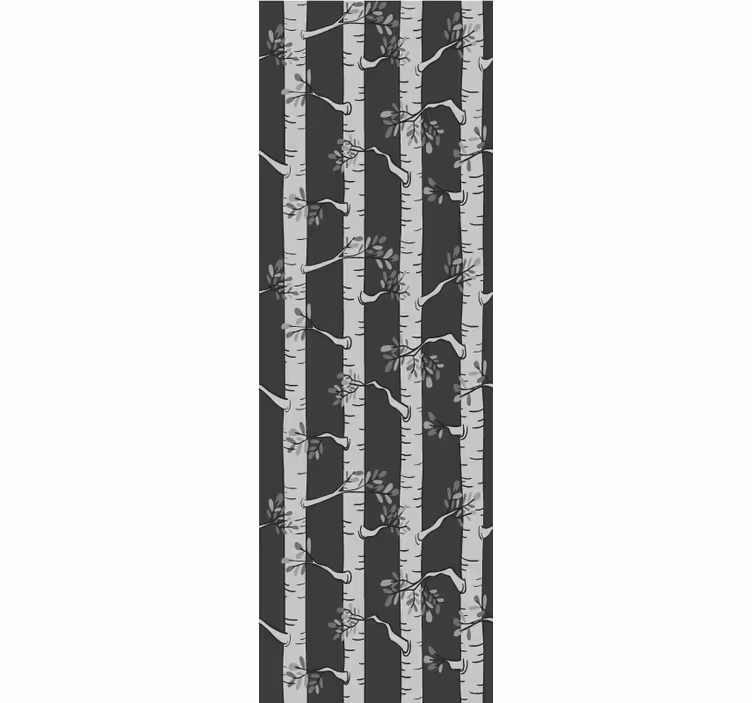 papel de parede árvores elegante floresta de bétulas - TenStickers