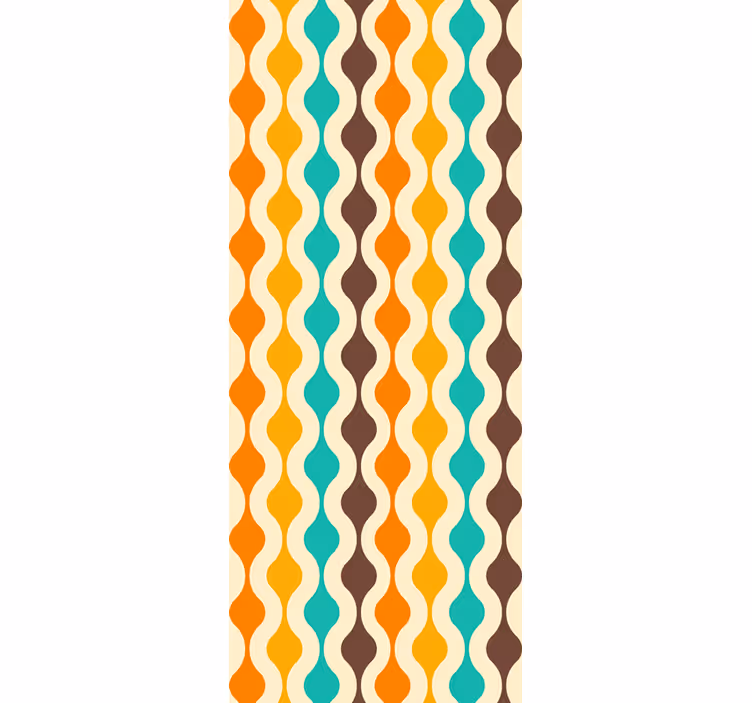 papel de parede outros vintage ondas retrô curvas - TenStickers