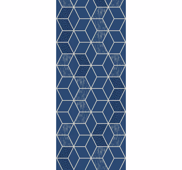papel de parede para sala formato de favo de mel azul - TenStickers