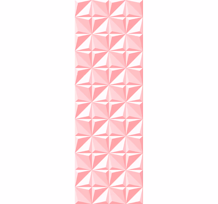 Papel de parede 3D formas geométricas rosa - TenStickers