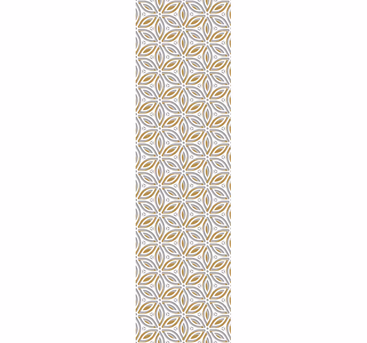 papel de parede azulejo motivo floral estampado - TenStickers