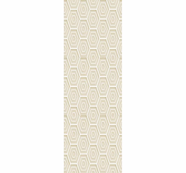Papel de parede 3d Padrão geométrico de efeito 3d bege - TenStickers