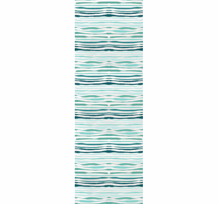 papel de parede abstracto Padrão de ondas em aquarela verde - TenStickers