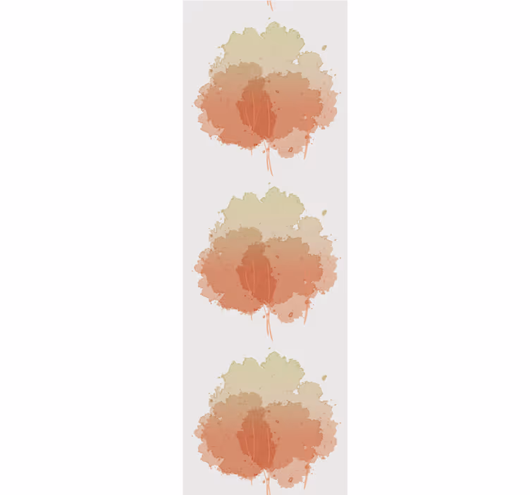 papel de parede árvores padrão aquarela suave - TenStickers
