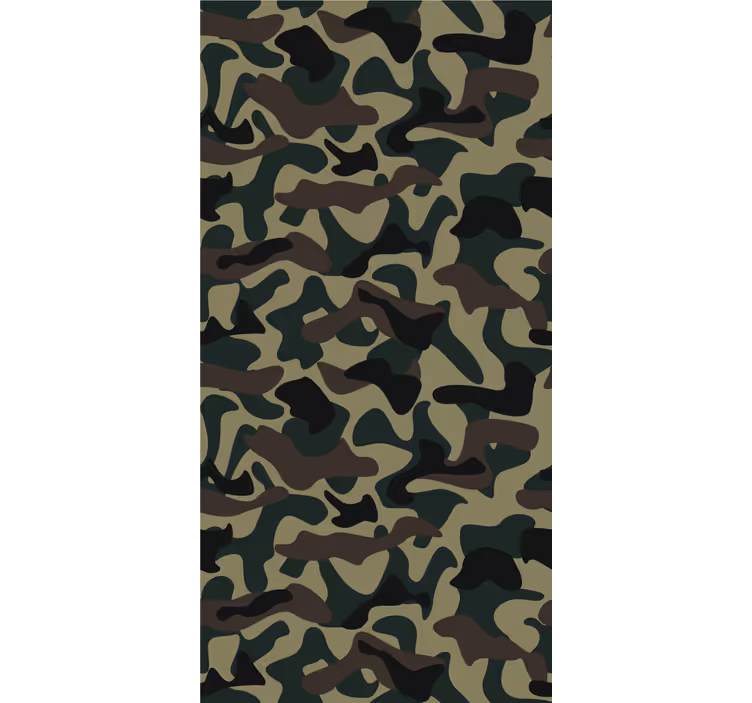 Papel de parede moderno Padrão militar - TenStickers