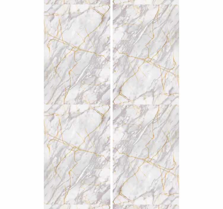 papel de parede mármore Ouro cinza realista - TenStickers