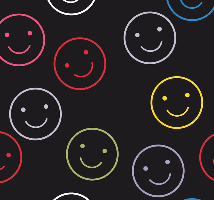 Cara sorridentes Wallpaper - TenStickers